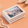 Casket "Winter Village", white, 8 × 10.5 cm, lacquer miniature