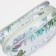 Cosmetic bag with zipper, green color/multi -colored