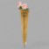 Packet stoop for flowers, "love you", 12.5+4x45 cm, yellow