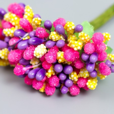 Flowers for decorating "inflorescence" Assorted lilac 1 bouquet = 12 colors 8.5 cm-2