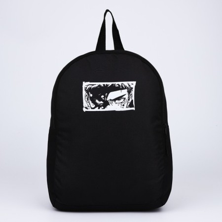 Backpack school textile "anime", 38x14x27 cm, black color-1