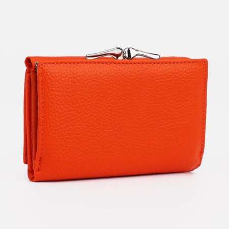 Women's wallet on magnets, orange color-1