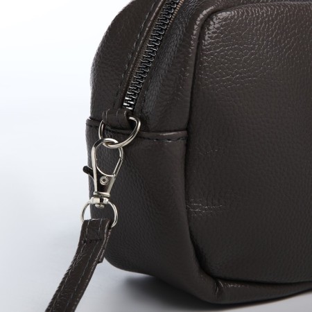 Bag Cross-Bodi with a zipper, gray color-4