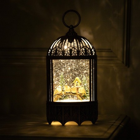 LED figure "Lantern with dungeons" 13 × 25.5 × 8 cm, plastic, AAX3 batteries (not in the kit), USB, glow warm white-4