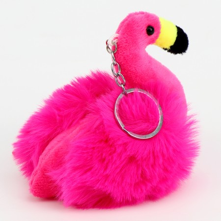 Soft toy "flamingo" on a key fob, 10 cm, fuchsia color-3