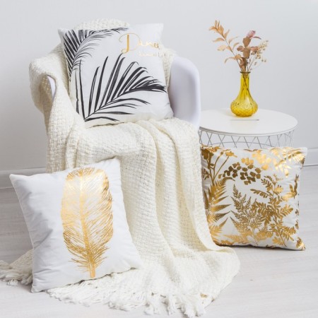 Pillowcase decorative Ethel "Herbarium" 42 x 42 cm, velor-2
