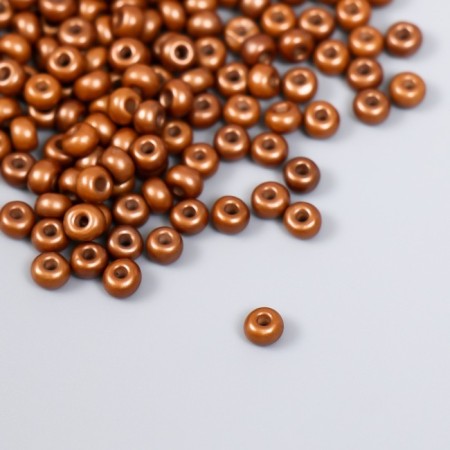 Glass beads 6/0 "bronze" 15 grams