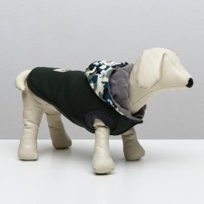 Jacket for dogs, s (DS 20 cm, Osh 23 cm, OG 32 cm), dark green