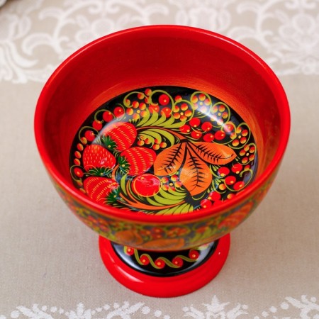 Конфетница, 14×14 см, хохлома-3