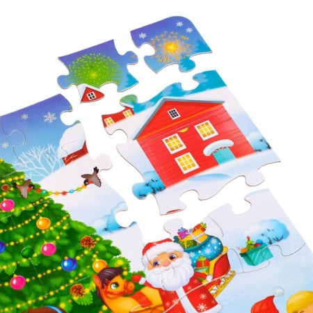 Puzzles with windows "Winter joys"-2