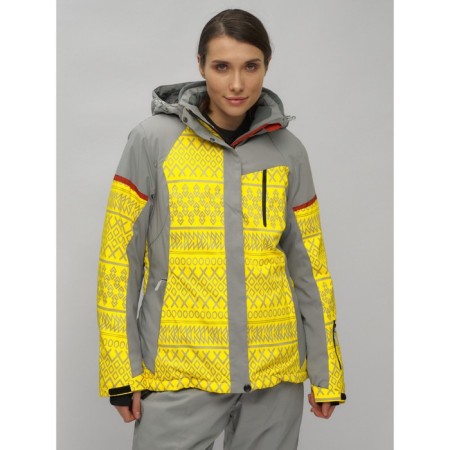Ski suit female, size 56, yellow color-2