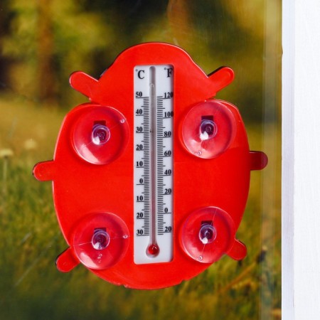 Plastic thermometer window "God's cow" in the package-1