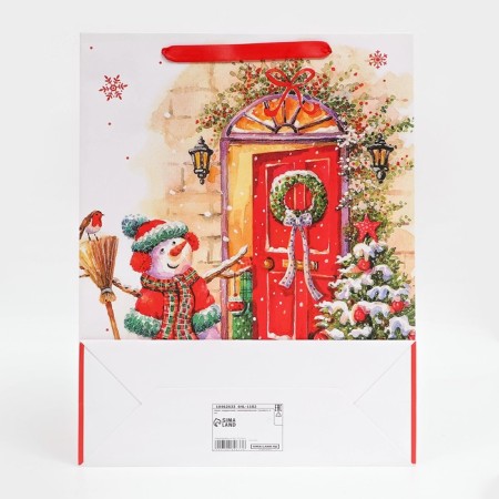 Gift, laminated, "snowman", 31 x 40 x 11.5 cm-3