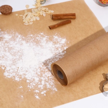 Parchment Siliconized, brown, fatty, 38 cm x 50 m-1