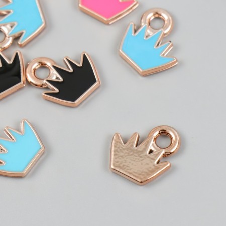Decor for creativity plastic for metal "Crown Bright" mix set 10 pcs 0.2x1.5x1.5 cm-2