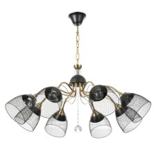 Ricardo chandelier 8he27 40W black 71x71x38-65cm Bayerlux