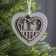 Christmas tree toy "Heart with a deer", from batteries, a glow of warm white