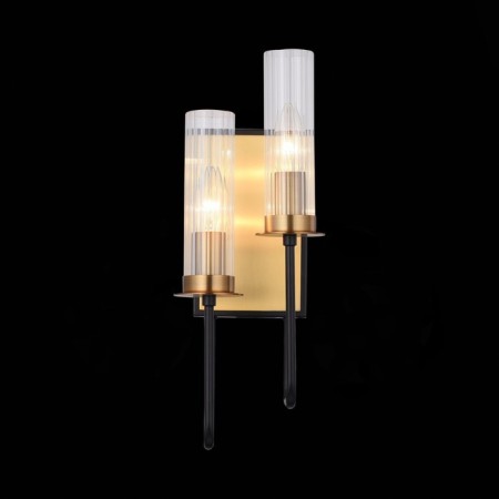 Sconces st. SL336.301.02. Delavera. 2x60 watts, E14, 15x41 cm, brown color, bronze-12