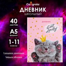 Universal diary for grades 1-11, Kisa, solid cover 7BC, glossy lamination, 40 sheets