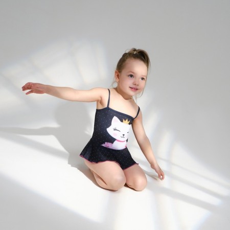 Children's swimsuit KAFTAN "Cat", height 110-116 (32), black-5