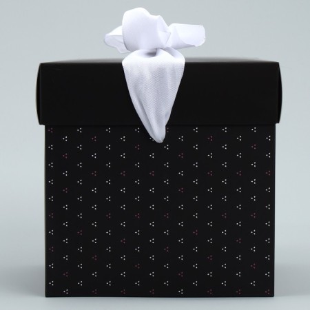 Gift folding box, packaging, “real man”, 15 x 15 x 15 cm-5