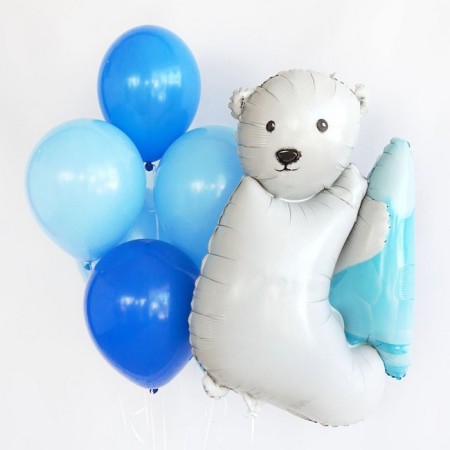 Foil ball 35 "Polar Bear"-1