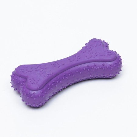 Chewing toy "Volumetric bone with paws", TPR, 12 cm, purple-1