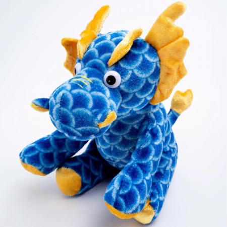 Soft toy "Dragon", 16 cm, blue color-4
