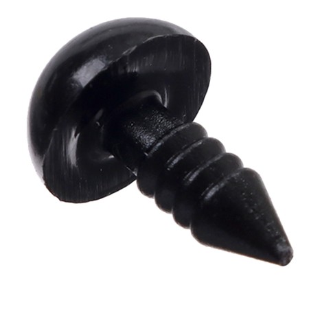 Rifle eyes with plugs, set 40 pcs., Size 1 pc. - 1 cm, black color-2