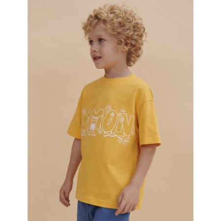 T -shirt for boys, height 92 cm, yellow color-1