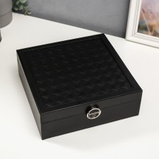 The casket to the leatherette to the clock 2 compartments and jewelry 