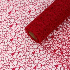 Crooster flowers mesh, burgundy, 0.5 x 4.5 m