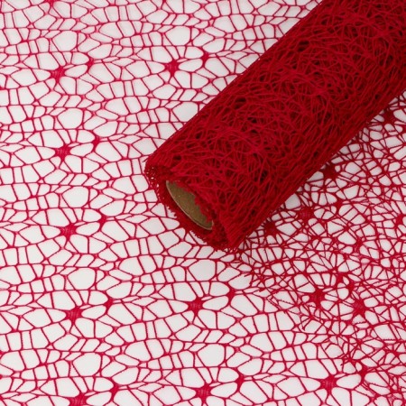 Crooster flowers mesh, burgundy, 0.5 x 4.5 m