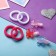 Hair set "Kira" (4 elastic bands, 3 clamps) stroller, 2 cm, mix