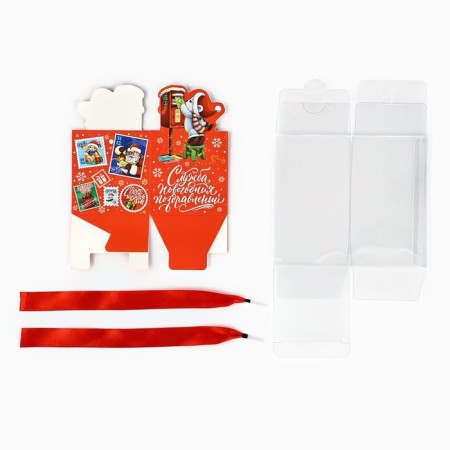 Box a gift New Year's folding "New Year's Post", 7 x 12 x 7 cm, New Year-5