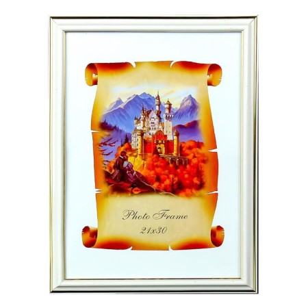 Photo frame A4 21x30 cm 281s Format white with silver (plastic screen)-2