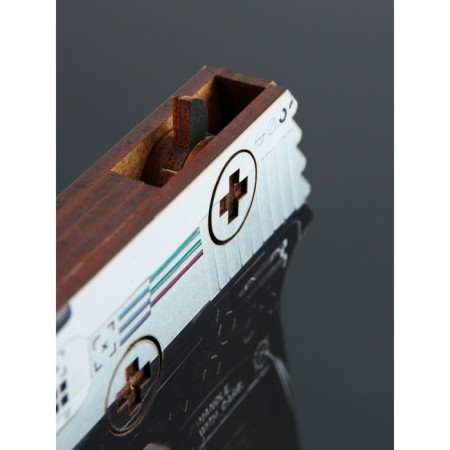 Wooden weapons, children's souvenir "Emperor", machine gun, gun, hunting knife, set 3 pcs-10