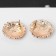 Earrings Metal "Caribbean" circle, color pink gold
