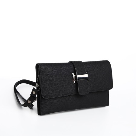 Bag-clate on magnet, long belt, black color-3