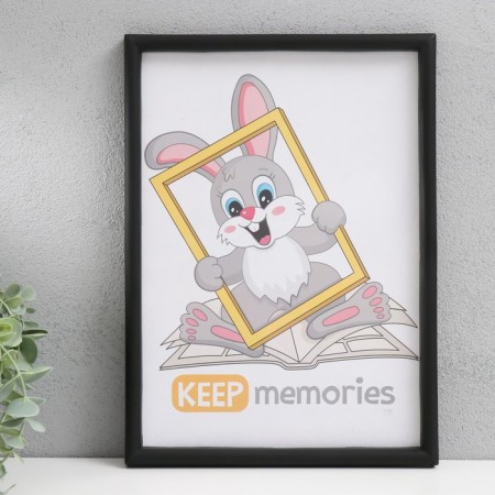 Photo frame plastic 21x30 cm 4 series, black-1
