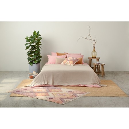 Cotton carpet with ethnic ethnic ornaments, size 120x180 cm-1