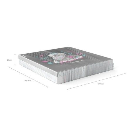 Subject notebook, 48 sheets, cells, biology, Erichkrause "Persons", plastic cover silk-screen covers, Bellar Beliges 100%, Info-block-3
