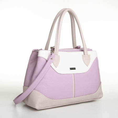 Women's bag with lightning, white/lilac color-2