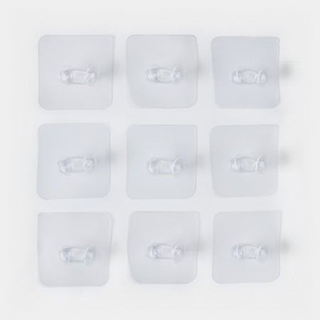 Double hooks self -adhesive for razor, forks, towels, 5.6 × 5.6 cm, 10 pcs-4