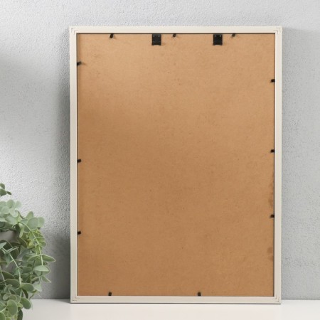 Photo frame plastic 30x40 cm "Black marble with a gold frame" 32x42 cm-2