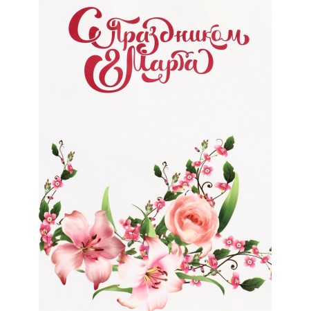 Package gift craft "Happy holiday on March 8!" 21 x 11 x 27 cm-2