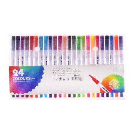 Set of professional markers, 24 pieces/24 colors, bilateral-12