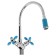 Accoona A4882M kitchen mixer, double -leaf, with flexible surge, blue/chrome