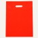 Polyethylene package with a cut handle, red 30-40 cm, 70 μm