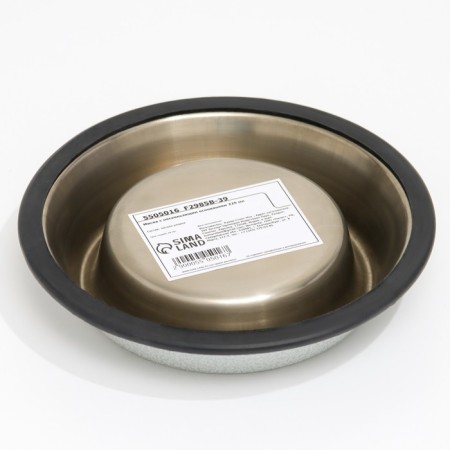 A bowl with a non -slip base, 225 ml, antique white with pink-5